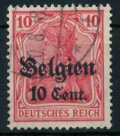 BES. 1WK LANDESPOST BELGIEN Nr 14cII Gestempelt Gepr. X4350D6 - Occupazione 1914 – 18