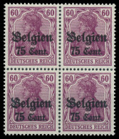 BES. 1WK LANDESPOST BELGIEN Nr 21b Postfrisch VIERERBLO X43B0E6 - Occupazione 1914 – 18