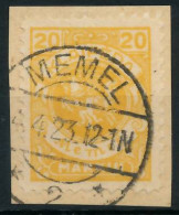 MEMEL 1923 Nr 142 Gestempelt Briefstück Gepr. X4730FA - Klaipeda 1923