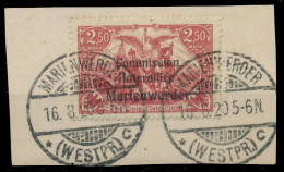 MARIENWERDER Nr 29a Zentrisch Gestempelt Briefstück X49A77E - Andere & Zonder Classificatie
