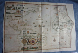 TIRAGE 20ème DE LA CARTE MARINE REALISEE EN 1613 PAR PIERRE DE VAULX PILOTE ET HYDROGRAPHE AU HAVRE - Autres & Non Classés