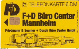 GERMANY - F+D Büro Center Mannheim(O 287), Tirage 1000, 10/92, Mint - O-Series: Kundenserie Vom Sammlerservice Ausgeschlossen