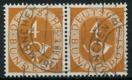 BRD BUND DS POSTHORN Nr 124 Gestempelt WAAGR PAAR X69B7EE - Used Stamps