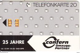 GERMANY - 25 Jahre Confern(O 041), Tirage 1000, 03/92, Mint - O-Series: Kundenserie Vom Sammlerservice Ausgeschlossen