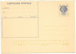 ENTIER POSTAL - CARTOLINA POSTALE - INTERO POSTALE - SIRACUSANA 120 L. - NON VIAGGIATA - Entero Postal