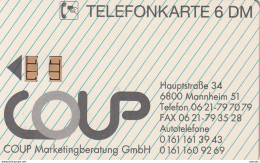 GERMANY - Coup Marketingberatung GmbH(O 375), Tirage 1000, 11/92, Mint - O-Series : Séries Client