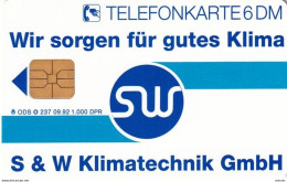 GERMANY - S&W Klimatechnik GmbH(O 237), Tirage 1000, 09/92, Mint - O-Series : Series Clientes Excluidos Servicio De Colección