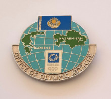 @ Athens 2004 Olympic Games - Kazakhstan Dated NOC Pin - Jeux Olympiques
