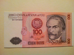 Billet De Banque Du Pérou 100 Intis 1987 - Peru