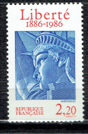 Centenaire De L'érection De La Statue De La Liberté à New-York (émission Conjointe Avec Les Etats-Unis) - Unused Stamps