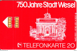 GERMANY - 750 Jahre Stadt Wesel(K 321), Tirage 1000, 06/91, Mint - K-Series : Série Clients