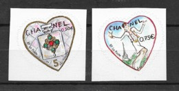 France N°3632B Et 3633B   Saint Valentin Coeurs De Chanel  Neufs * * TB= MNH VF - Autres & Non Classés