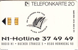 GERMANY - Radio N1(K 539), Tirage 1000, 10/91, Mint - K-Reeksen : Reeks Klanten