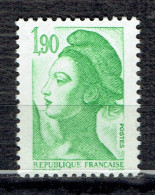 1,90 F Vert Type Liberté D'après Le Tableau "La Liberté Guidant Le Peuple"  De Delacroix - Unused Stamps