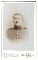 Fotografie Otto Mohr, Neuburg A/D, Portrait Junger Soldat In Uniform  - Personnes Anonymes