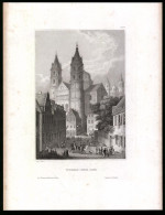 Stahlstich Worms, Der Dom, Aus Kunstanstalt Des Bibl. Inst. Hildburghausen Um 1850, 19 X 24cm  - Stiche & Gravuren