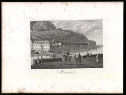 Stahlstich Marienbad, Brücke Mit Säulengang, Stahlstich Um 1880, 19 X 24cm  - Prints & Engravings