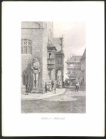 Stahlstich Halberstadt, Rathaus Mit Roland, Stahlstich Um 1880, 26 X 33cm  - Prints & Engravings