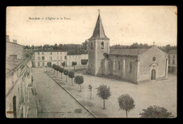 17 - SAUJON - L'EGLISE ET LA PLACE - Saujon