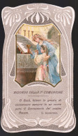 ANTICO SANTINO -  RICORDO DELLA 1^ COMUNIONE - DEDICA AL RETRO - IN RILIEVO - HOLY CARD - IMAGE PIEUSE -  (H908) - Images Religieuses