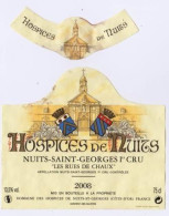 Etiquettes HOSPICES DE NUITS " Nuits-Saint-Georges 1er Cru 2008 - Les Rues De Chaux " (3145) _ev727 - Bourgogne