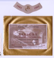 Etiquette Et Millesime " SAVIGNY Les Feuillets 1er Cru 1993 " Cave Du Chapitre Bruno Colin Aloxe-Corton _ev728 - Bourgogne