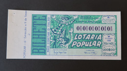 Portugal Lotaria Loterie Populaire Carnaval Arlequin SPECIMEN 09.02.1988 RARE Lottery Carnival Harlequin - Lottery Tickets