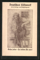 Künstler-AK Deutsches Hilfswerk Für Die Kriegs- Und Zivilgefangenen, Gebe Jeder-Sie Leiden Für Uns!  - War 1914-18