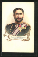 AK Portrait Admiral Yamarnatos, Naval Minister In Uniform  - Andere Kriege
