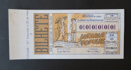Portugal Lotaria Loterie Populaire Mars "matin D'hiver..après-midi D'été" Horloge SPECIMEN 22.03.1988 RARE Lottery Clock - Billets De Loterie