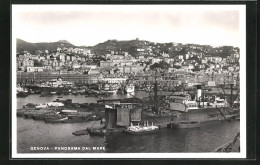 AK Genova, Panorama Dal Mare, Schiffe Im Hafen  - Other & Unclassified