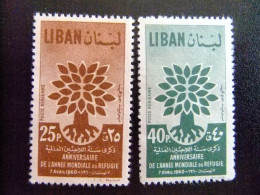 L 59 LIBANO - LIBAN 1960 / AÑO DEL REFUGIADO - WORLD REFUGEE YEAR / YVERT PA 191 - 192 (*) - Réfugiés
