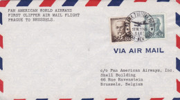 Czechoslovakia - 1946 - Airmail - Letter - Sent From Praga To Brussels, Belgium - Caja 31 - Lettres & Documents