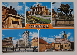 80s-ZAGREB-Vintage Panorama Postcard-Ex-Yugoslavia-Croatia-Hrvatska-used With Stamp-1980-#1 - Jugoslawien