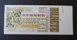 Portugal Lotaria Loterie Populaire Saint Antoine Pierre Jean SPECIMEN 07.06.1988 RARE Lottery Saint Anthony Peter John - Lotterielose