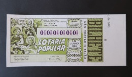 Portugal Lotaria Loterie Populaire Saint Antoine Pierre Jean SPECIMEN 14.06.1988 RARE Lottery Saint Anthony Peter John - Lottery Tickets