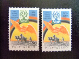 L 59 PERU 1960 / AÑO DEL REFUGIADO - WORLD REFUGEE YEAR / YVERT PA 157 - 158 (*) - Flüchtlinge