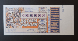 Portugal Lotaria Loterie Populaire Saint Antoine Pierre Jean SPECIMEN 21.06.1988 RARE Lottery Saint Anthony Peter John - Lottery Tickets