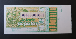 Portugal Lotaria Loterie Populaire Plage Été SPECIMEN 02.08.1988 Lottery Beach Summer - Lottery Tickets