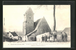 CPA Sceaux-sur-Huisne, Traversée De Droite à Gauche Devant L'Eglise  - Other & Unclassified