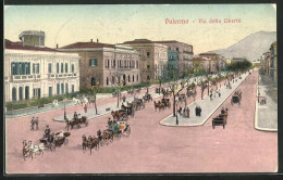 Cartolina Palermo, Via Della Liberta  - Palermo