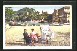 Cartolina Portofino, Merlettaie, Händlerinnen Im Hafen  - Sonstige & Ohne Zuordnung