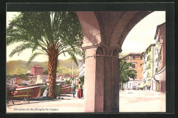 Cartolina Sta. Margherita Ligure, Boote Am Strand Vor Den Wohnhäusern  - Autres & Non Classés