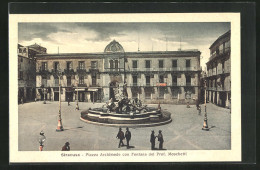 Cartolina Siracusa, Piazza Archimede Con Fontana Del Prof. Moschetti  - Siracusa