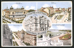 AK Belgrade, L`ancien Palais Royal, Rue Miloche Le Grand, Vue Sur Zemun Prise Du Kalemegdane  - Serbia