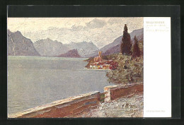 Artista-Cartolina Malcesine, Lago Di Garda, Blick Von Der Terrasse Auf Den See  - Sonstige & Ohne Zuordnung
