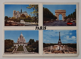 70s-PARIS-Cartolina-Vintage Panorama Postcard-used With Stamp-1977-#2 - Altri Monumenti, Edifici