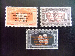 L 59 REPUBLICA PANAMA 1960 / AÑO DEL REFUGIADO - WORLD REFUGEE YEAR / YVERT PA 213 - 215 (*) - Refugees
