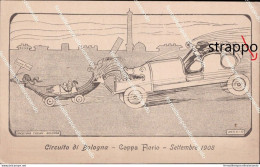 Cm699 Cartolina  Bologna Citta' Coppa Florio 1908 - Bologna