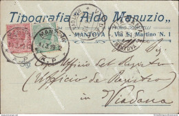 Cm680  Cartolina Commerciale Pubblicitaria Mantova Citta' 1919 - Mantova